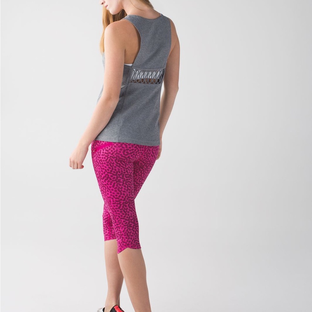 Lululemon Run: Top Speed Crop Ace Spot Jewelled Magenta Dashing Purple - Picture 3 of 10